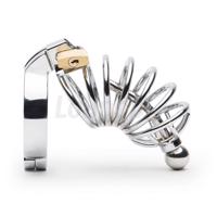 Acél péniszketrec húgycsőtágítóval &amp;amp;#45; Corkscrew