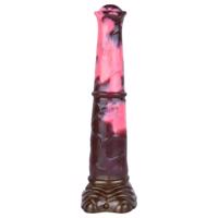 Bad Horse - szilikon ló pénisz dildó - 24cm (barna-pink)