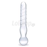 Gläs Joystick Clear Glass üveg kétvégű dildó &amp;amp;#45; áttetsző