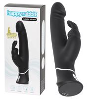 Happyrabbit Realistic - vízálló, csiklókaros vibrátor (fekete)