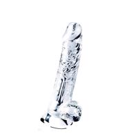 Lovetoy Flawless Clear - tapadókorongos dildó - 19cm (átlátszó)