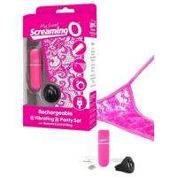 Screaming O Panty Set - vibrációs tanga (pink) S-L